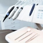 Clean and professional dental office setup with tools ready for patient treatment.